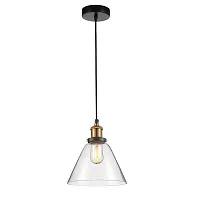 Светильник подвесной лофт Cascabel 1875-1P Favourite прозрачный 1 лампа, основание коричневое бронзовое в стиле лофт 