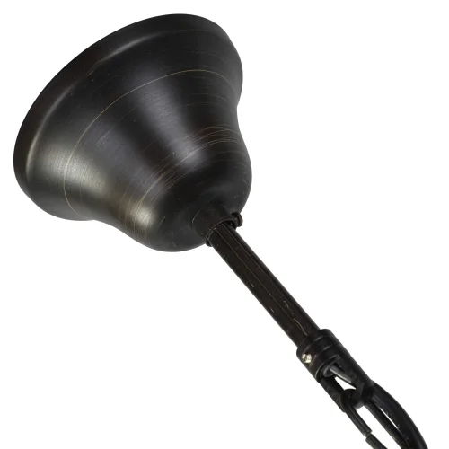 Люстра подвесная Kiara 2057-5P Favourite серая на 5 ламп, основание чёрное в стиле кантри  фото 2
