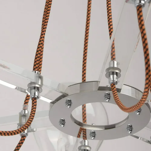 Люстра подвесная лофт Атмосфера 699010806 MW-Light прозрачная на 6 ламп, основание хром в стиле лофт  фото 9