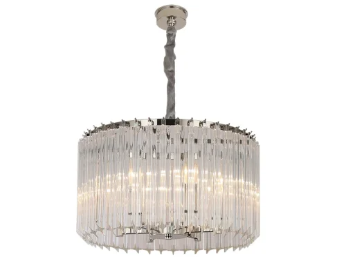 Люстра подвесная 8906/C Newport прозрачная на 6 ламп, основание никель в стиле классический современный американский 
