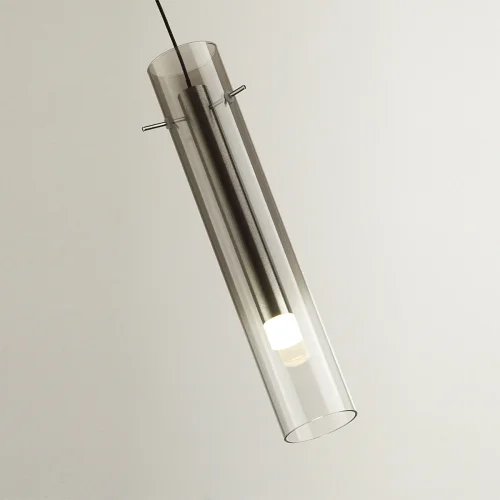 Светильник подвесной LED Shiny 5062/5LA Odeon Light серый чёрный 1 лампа, основание хром серебряное в стиле современный трубочки фото 5