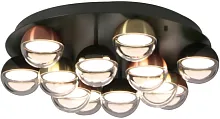 Люстра потолочная LED Luna 4371-12C Favourite прозрачная на 1 лампу, основание чёрное в стиле современный 