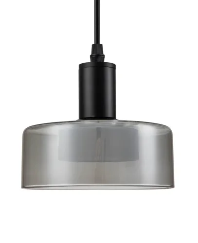 Светильник подвесной LED с пультом Gloze 4009/02/01P Stilfort серый чёрный 1 лампа, основание чёрное в стиле современный хай-тек с пультом фото 3