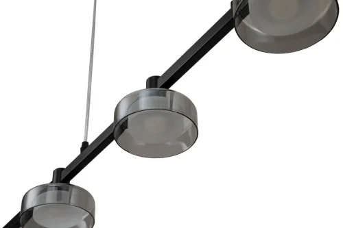 Светильник подвесной LED с пультом Gloze 4009/02/05PL Stilfort серый чёрный 5 ламп, основание чёрное в стиле современный хай-тек с пультом фото 6