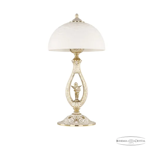 Настольная лампа 71400L/30 GW Rose FA10M Bohemia Ivele Crystal белая 4 лампы, основание золотое металл в стиле классический 