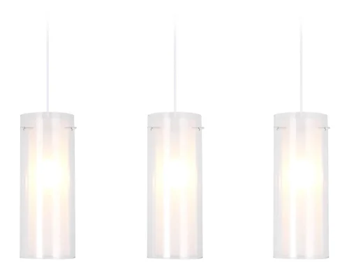 Светильник подвесной TR3675 Ambrella light белый на 3 лампы, основание хром в стиле классический современный 