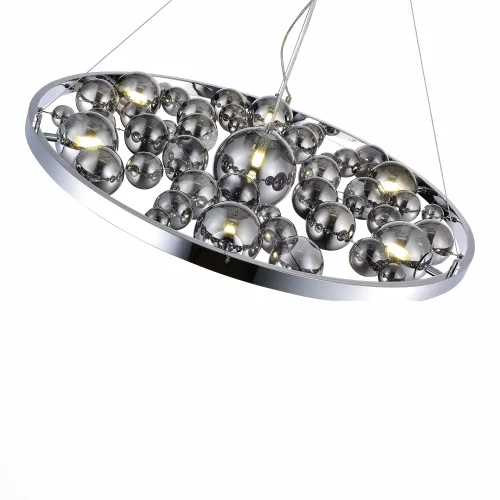Люстра подвесная Olmi SL1510.103.07 ST-Luce серая чёрная на 7 ламп, основание хром в стиле современный шар фото 4