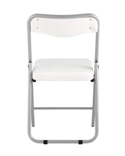 Складной стул Джонни экокожа белый каркас металлик УТ000035363 Stool Group, белый/экокожа, ножки/металл/серый, размеры - ****450*495 фото 5