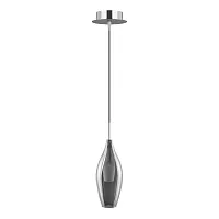 Светильник подвесной Pentola 803027 Lightstar серый 1 лампа, основание хром в стиле арт-деко 