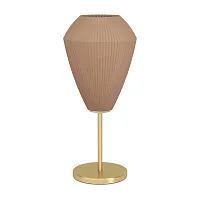Настольная лампа Caprarola 900814 Eglo коричневая 1 лампа, основание матовое латунь металл в стиле современный 