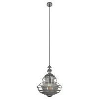 Светильник подвесной La Scala 2075-B LOFT IT чёрный 1 лампа, основание хром в стиле современный выдувное
