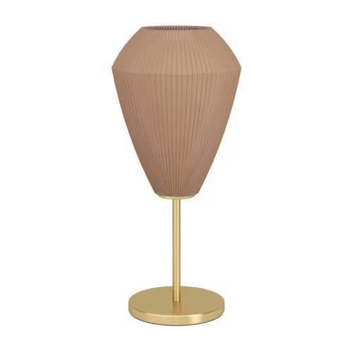 Настольная лампа Caprarola 900814 Eglo коричневая 1 лампа, основание матовое латунь металл в стиле современный 