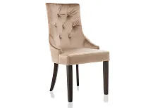 Деревянный стул Elegance dark walnut / fabric beige 11138 Woodville, бежевый/ткань, ножки/дерево/коричневый, размеры - ****520*580