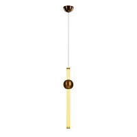 Светильник подвесной LED Crescent 5053-B LOFT IT белый бронзовый на 1 лампу, основание бронзовое в стиле арт-деко трубочки
