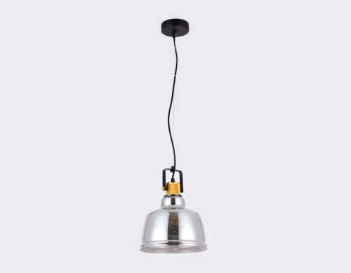 Светильник подвесной TR3527 Ambrella light серый 1 лампа, основание чёрное в стиле современный лофт  фото 3