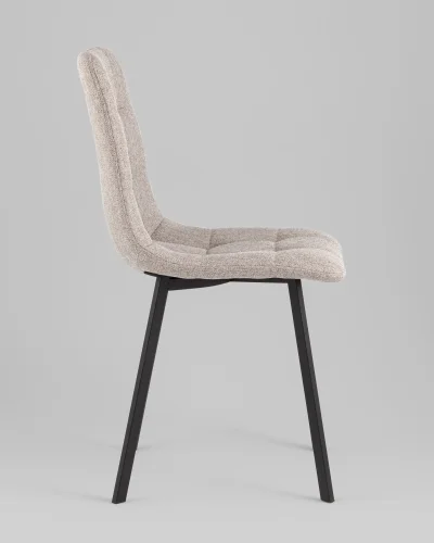Стул Chilly, рогожка Lumos, бежевый, сиденье УТ000039785 Stool Group, бежевый/рогожка, ножки/металл/чёрный, размеры - ***** фото 6