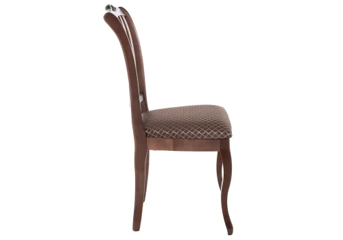 Деревянный стул Виньетта коричневый 371204 Woodville, коричневый/ткань, ножки/массив березы дерево/коричневый, размеры - ****440*500 фото 3