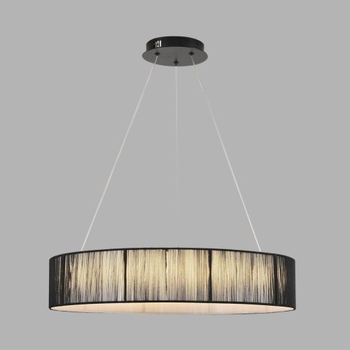 Светильник подвесной LED Kava 8371/40L Lumion чёрный на 1 лампу, основание чёрное в стиле минимализм кольца фото 5