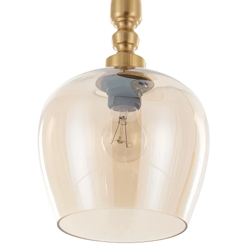 Светильник подвесной Nort CL475012 Citilux янтарный на 3 лампы, основание бронзовое в стиле современный классический каскад фото 3