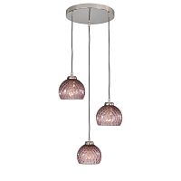 Светильник подвесной L 10006/3 Reccagni Angelo фиолетовый 3 лампы, основание никель в стиле классический современный выдувное