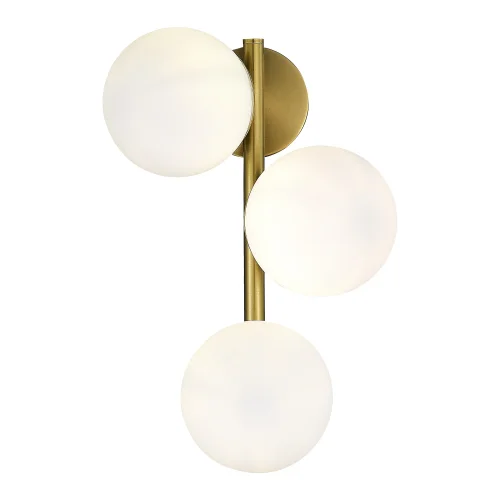 Бра Fratta SLE1191-201-03 Evoluce белый на 3 лампы, основание золотое в стиле современный молекула