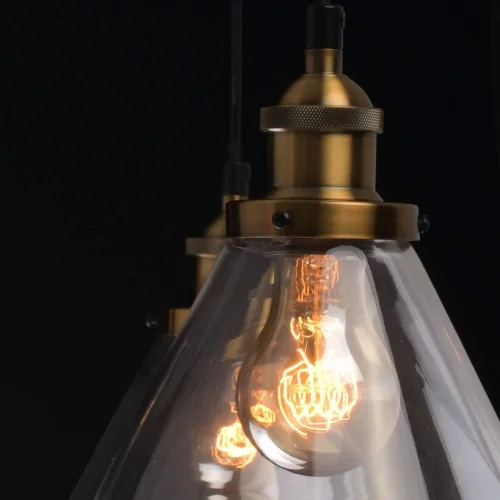 Светильник подвесной лофт Фьюжн 392017805 MW-Light прозрачный на 5 ламп, основание чёрное в стиле лофт spider паук фото 5