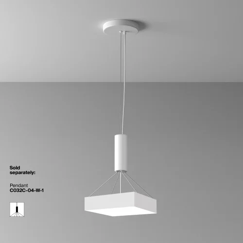 Светильник потолочный LED Zon C032CL-36W4K-SQ-W Maytoni белый на 1 лампу, основание белое в стиле современный квадраты фото 3