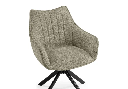 Стул на металлокаркасе Denever beige / black 15837 Woodville, бежевый/текстиль, ножки/металл/чёрный, размеры - ****580*610мм фото 6