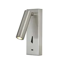 Бра с выключателем LED Tarifa 8986 Mantra матовый хром на 1 лампу, основание матовое хром в стиле современный для чтения