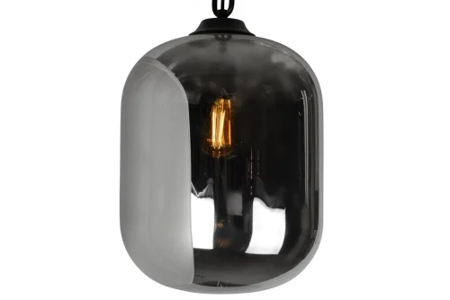 Светильник подвесной Mono 8792L/1P GR+BK iLamp серый чёрный 1 лампа, основание чёрное в стиле современный лофт выдувное фото 3