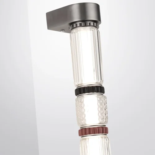 Бра Collier 5456/12WL Odeon Light прозрачный на 1 лампу, основание никель серое в стиле современный фото 6