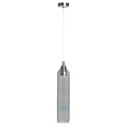 Светильник подвесной Кьянти 720012301 DeMarkt серый 1 лампа, основание никель в стиле современный 