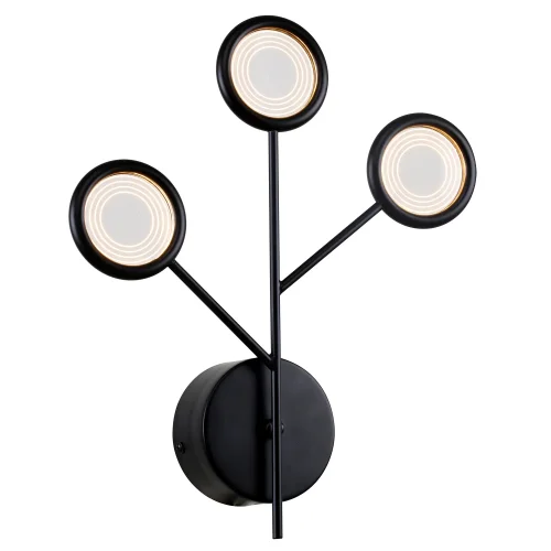 Бра LED Mugs 4252-3W F-promo чёрный на 3 лампы, основание чёрное в стиле современный 