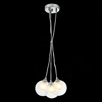 Светильник подвесной Dualita SL431.113.03 ST-Luce прозрачный белый на 3 лампы, основание хром в стиле современный 