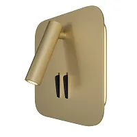 Бра с выключателем LED Ios 176 C175-WL-01-6W-MG Maytoni золотой на 1 лампу, основание матовое золото в стиле хай-тек минимализм 