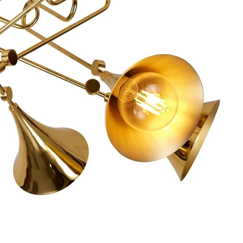 Люстра потолочная JAZZ 5897 Mantra золотая на 5 ламп, основание золотое в стиле современный  фото 3