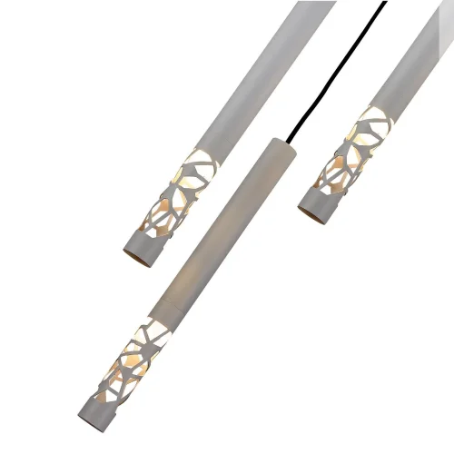 Светильник подвесной LED Fizorio SL1577.503.03 ST-Luce белый 3 лампы, основание белое в стиле современный каскад трубочки фото 3