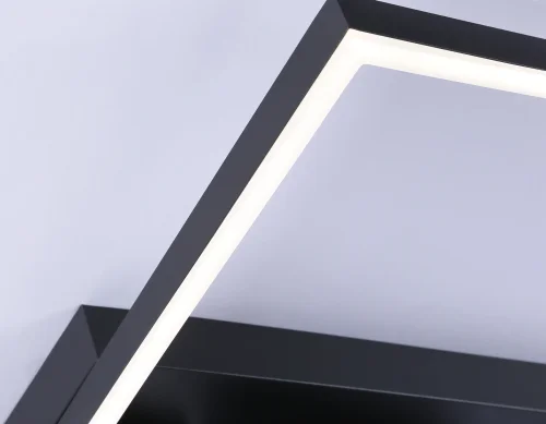 Светильник потолочный LED с пультом FL51468 Ambrella light чёрный 1 лампа, основание чёрное в стиле современный хай-тек с пультом квадраты фото 5