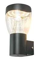 Настенный светильник LED Delta 34585 Globo уличный IP44 чёрный 1 лампа, плафон прозрачный в стиле современный LED