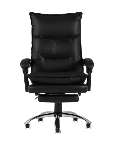 Кресло руководителя TopChairs Alpha, черное УТ000001954 Stool Group, чёрный/экокожа, ножки/металл/хром, размеры - ****720*720 фото 2