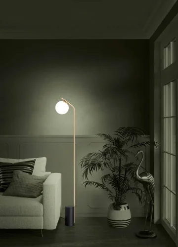 Торшер Betulia 39981 Eglo белый на 1 лампу, основание латунь чёрное в стиле современный фото 3