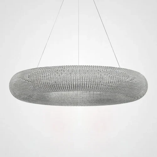 Светильник подвесной Crystal Halo D80 Silver 220829-23 ImperiumLoft прозрачный на 12 ламп, основание серебряное в стиле современный американский 