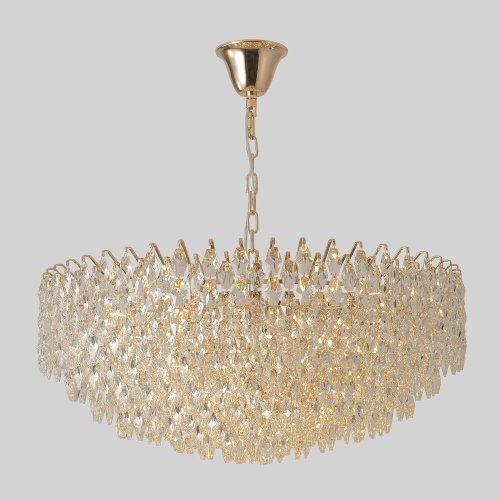 Люстра подвесная HEDONIST SP24 Crystal Lux золотая на 24 лампы, основание золотое в стиле классический 