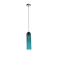 Светильник подвесной Callana SL1145.183.01 ST-Luce голубой 1 лампа, основание хром в стиле современный выдувное