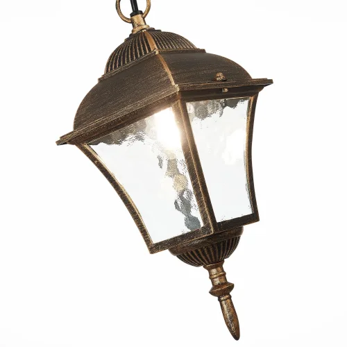 Подвесной  светильник Domenico SL082.203.01 ST-Luce уличный IP44 бронзовый 1 лампа, плафон прозрачный в стиле современный E27 фото 3
