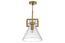 Светильник подвесной Daiano E 1.P3 CL Arti Lampadari прозрачный 1 лампа, основание золотое в стиле лофт кантри 