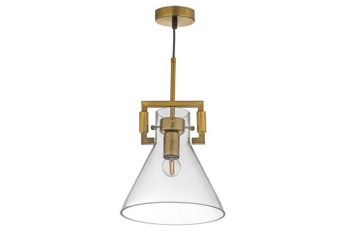 Светильник подвесной Daiano E 1.P3 CL Arti Lampadari прозрачный 1 лампа, основание золотое в стиле лофт кантри 