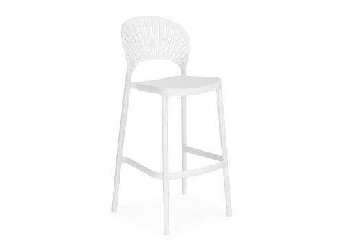 Барный стул Sim white 15693 Woodville, белый/, ножки/пластик/белый, размеры - ****530*530