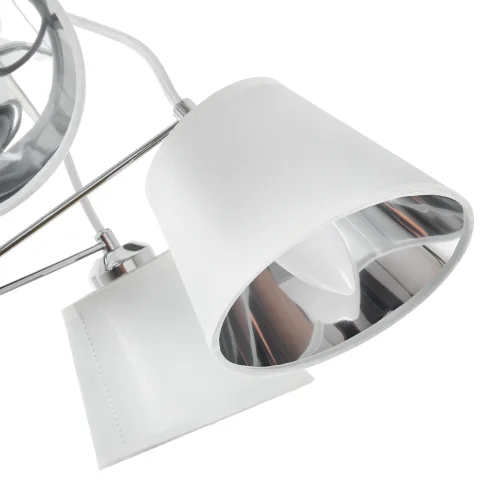 Люстра потолочная Amber MR1631-6C MyFar белая на 6 ламп, основание хром в стиле современный лофт  фото 4