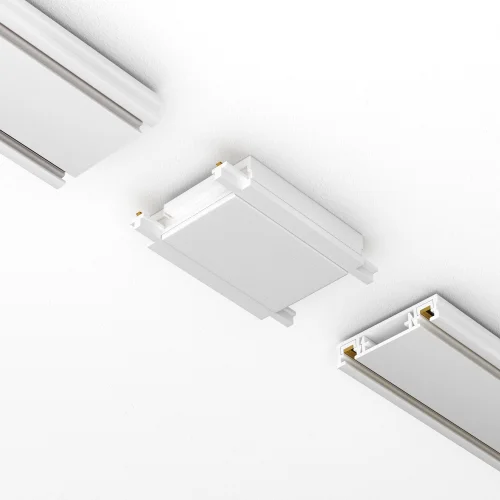 Коннектор питания прямой Magnetic track system Radity TRA084C-11W Maytoni белый в стиле хай-тек современный для светильников серии Magnetic track system Radity подвесной накладной radity радиусная магнитная магнитный фото 4